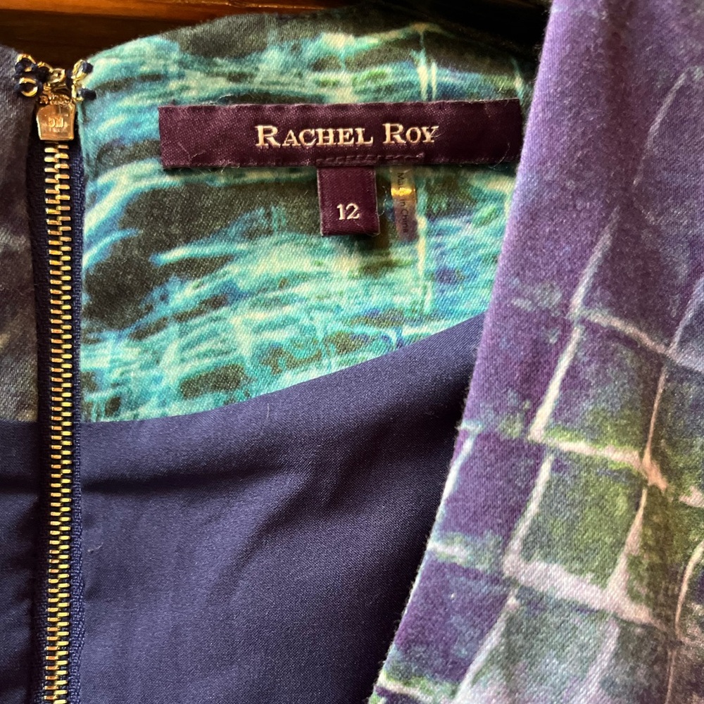 Rachel Roy Sheath Dress | Turkish Sea Watercolor Collection, size 12 - Picture 5 of 6